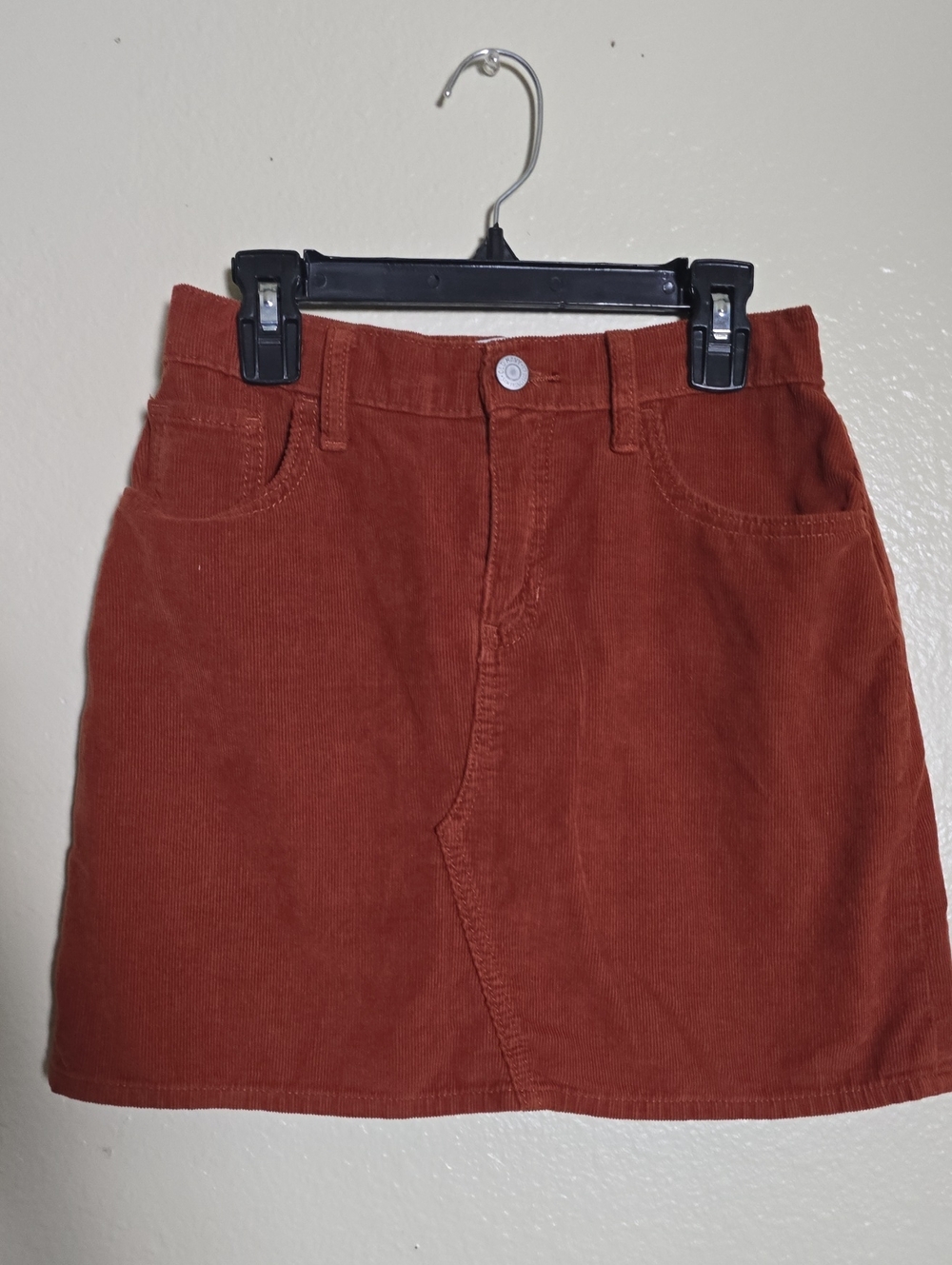Old Navy Rust Orange Corduroy A-Line Skirt